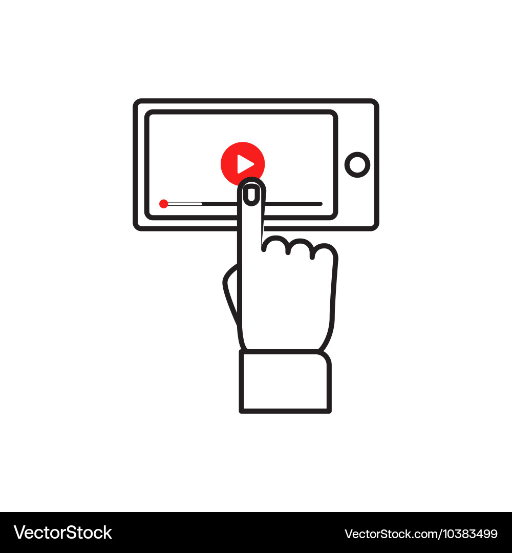 Video player flat Royalty Free Vector Image - VectorStock