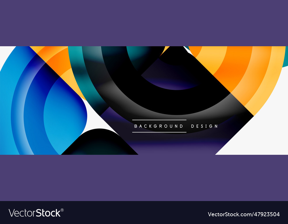 Circle abstract background wallpaper banner Vector Image