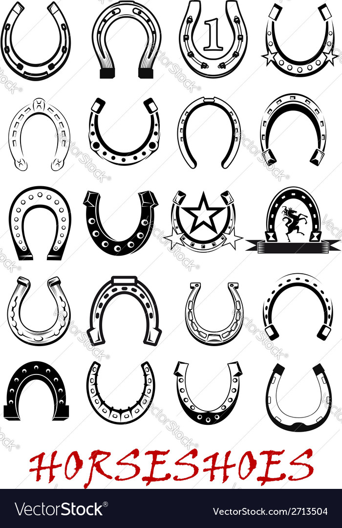 isolated-horseshoe-symbols-set-royalty-free-vector-image