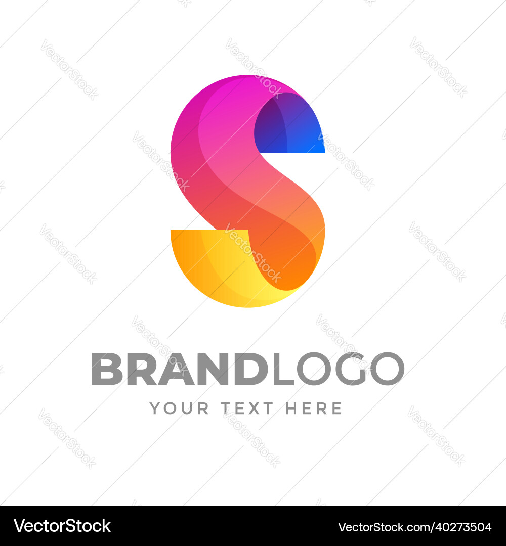 Logo s gradient template Royalty Free Vector Image
