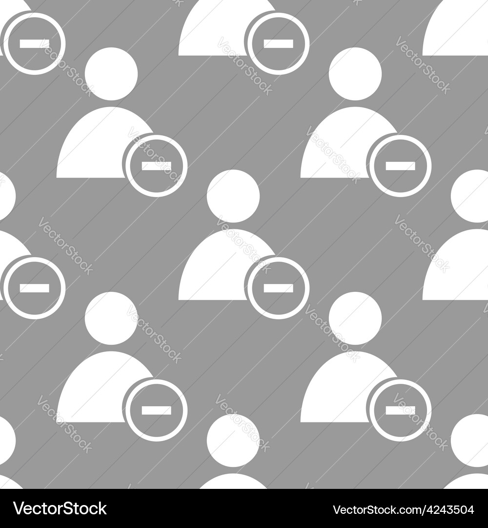 Remove user seamless pattern Royalty Free Vector Image