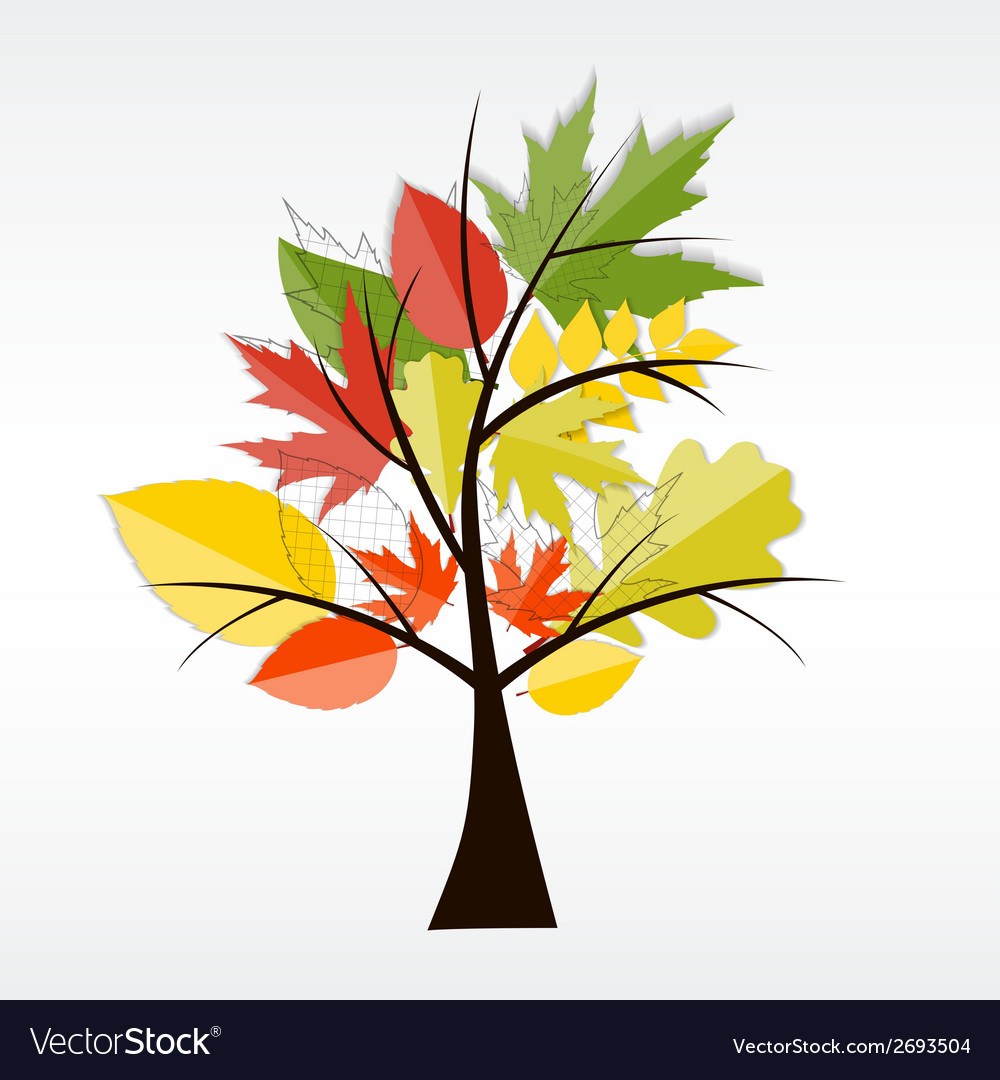 Shiny autumn natural tree background