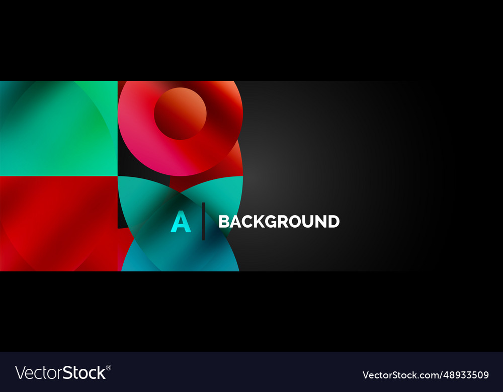 Abstract round geometric shapes with gradients