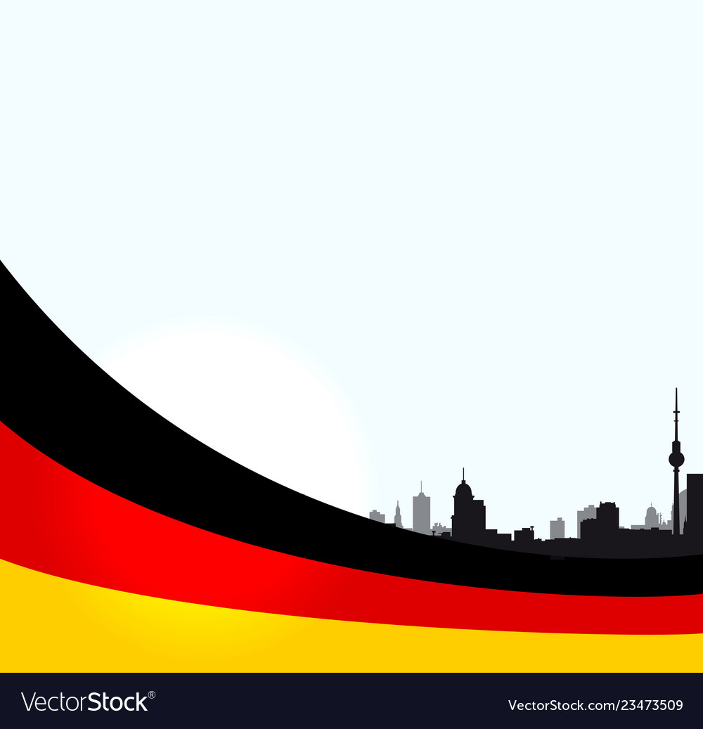 Berlin with german flag