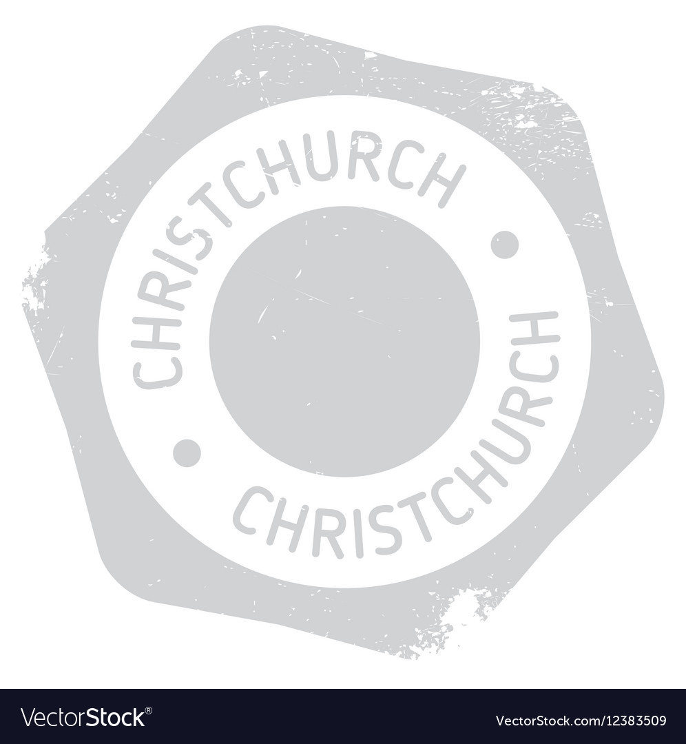 Christchurch stamp rubber grunge Royalty Free Vector Image