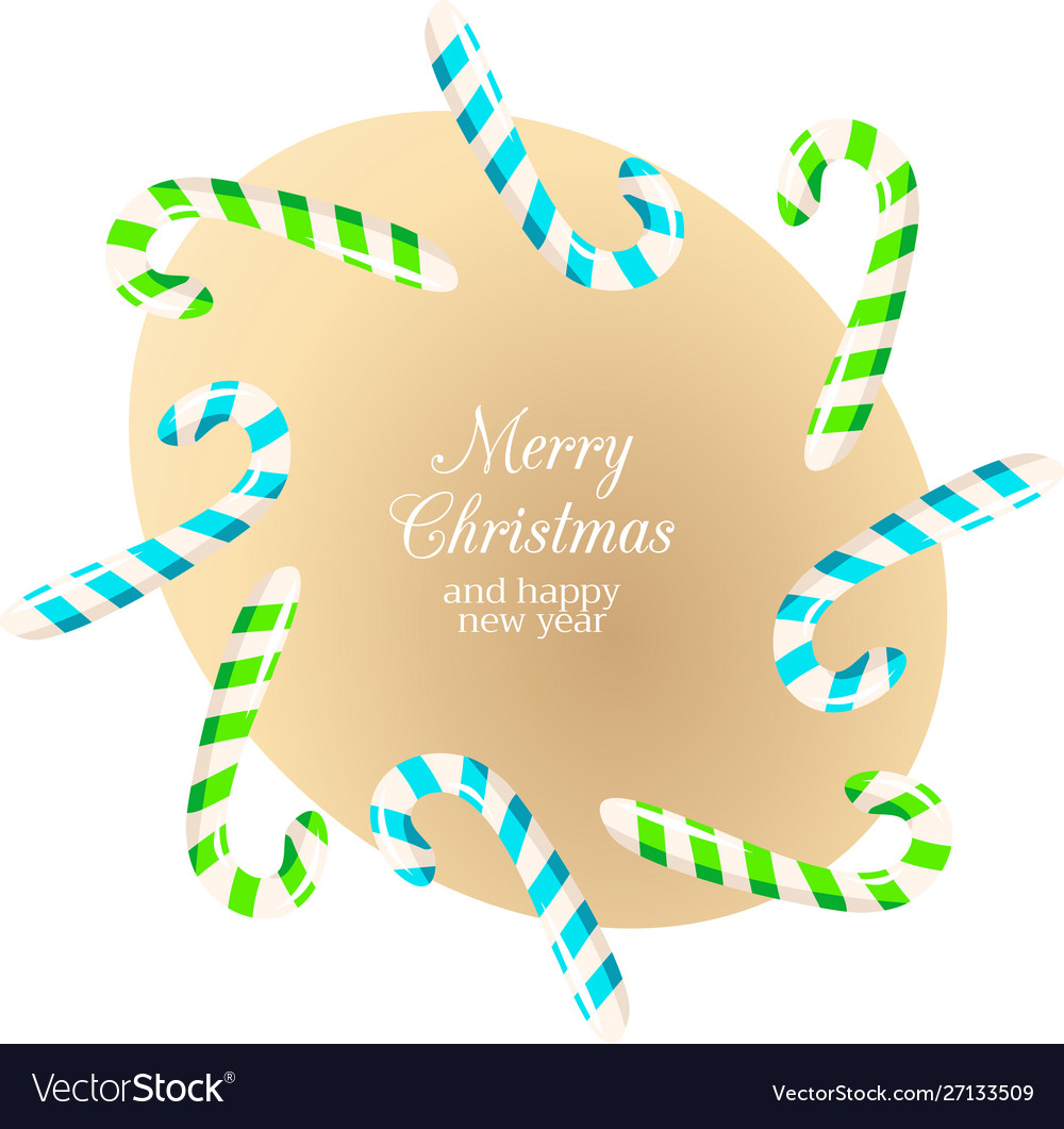 Christmas candies canes sweets cartoon Royalty Free Vector