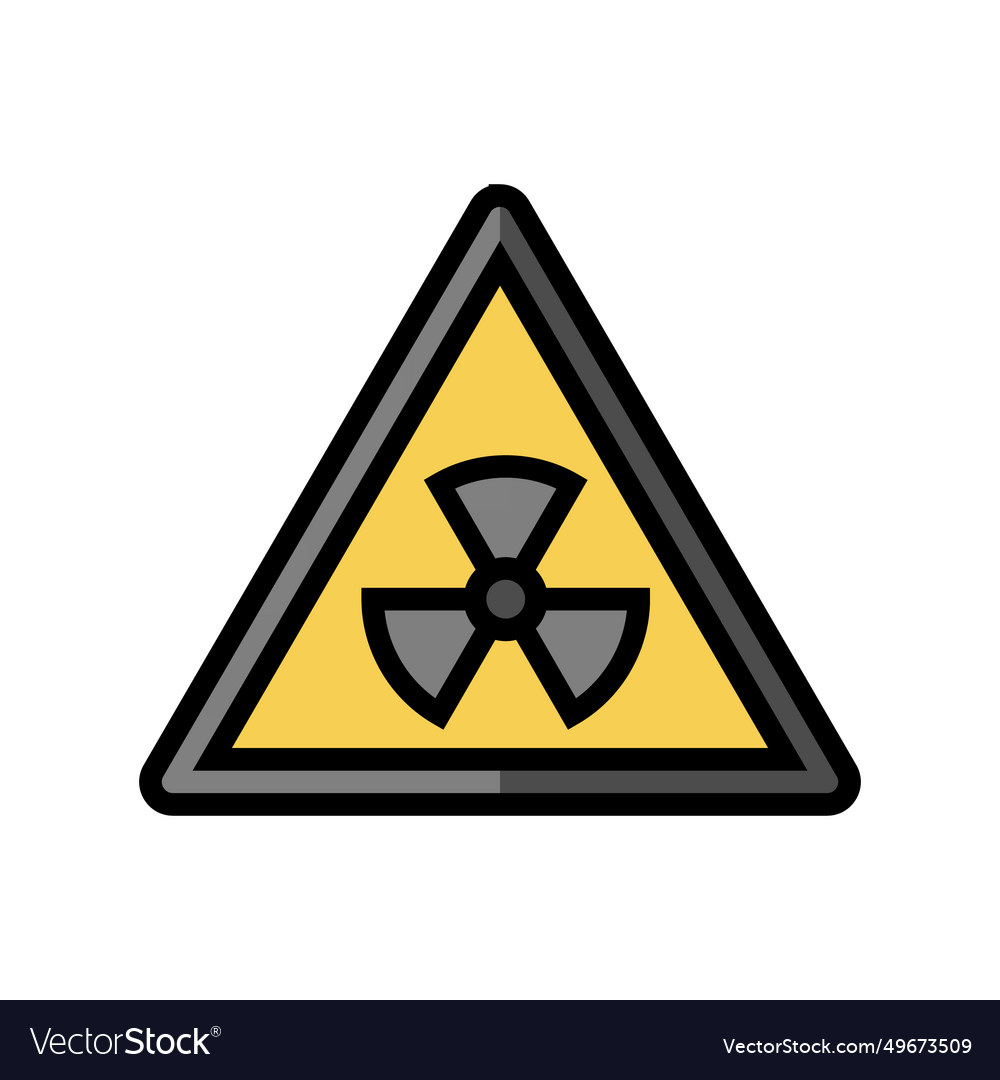 Safety nuclear energy color icon Royalty Free Vector Image