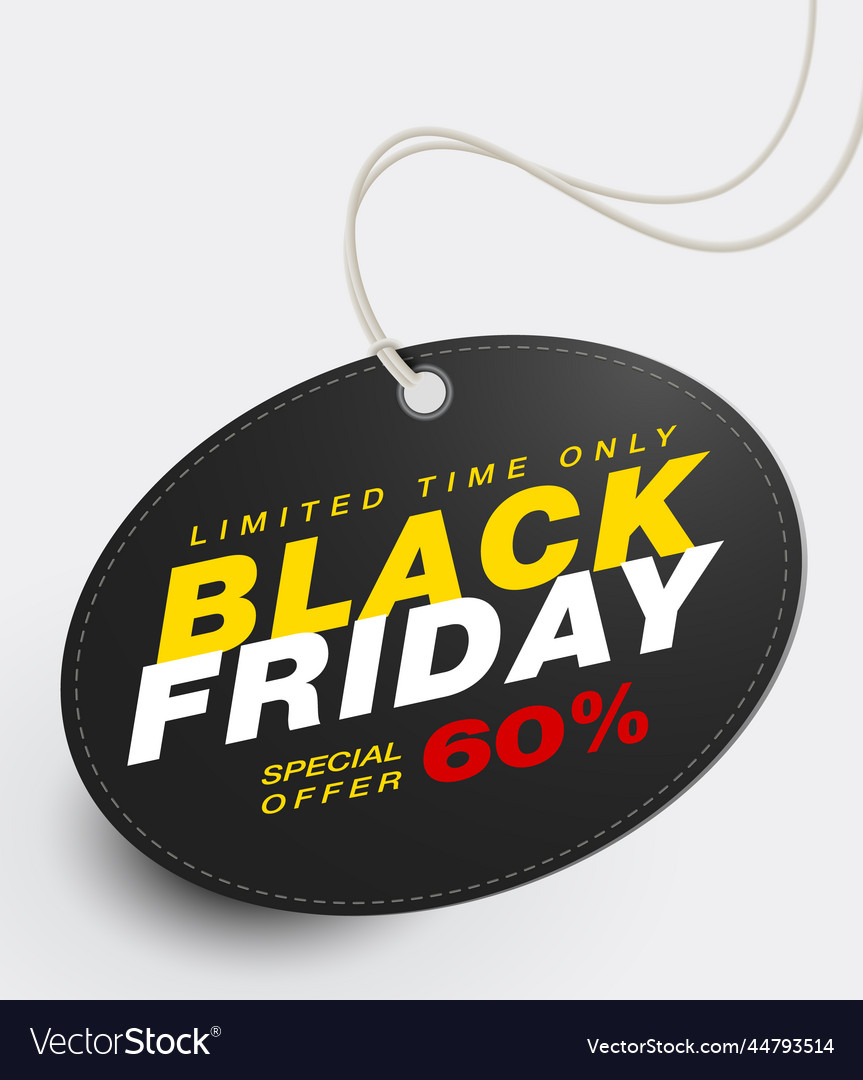 Black friday oval sign