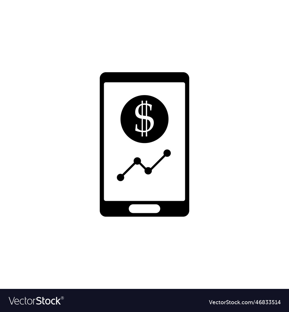 Business finance mobile bank icon coin