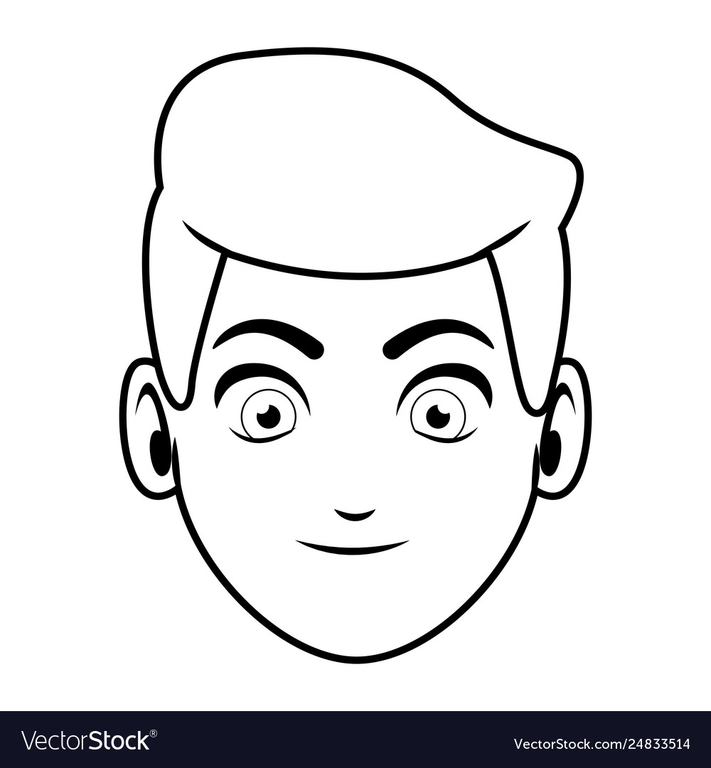 Man Face Cartoon Royalty Free Vector Image - Vectorstock