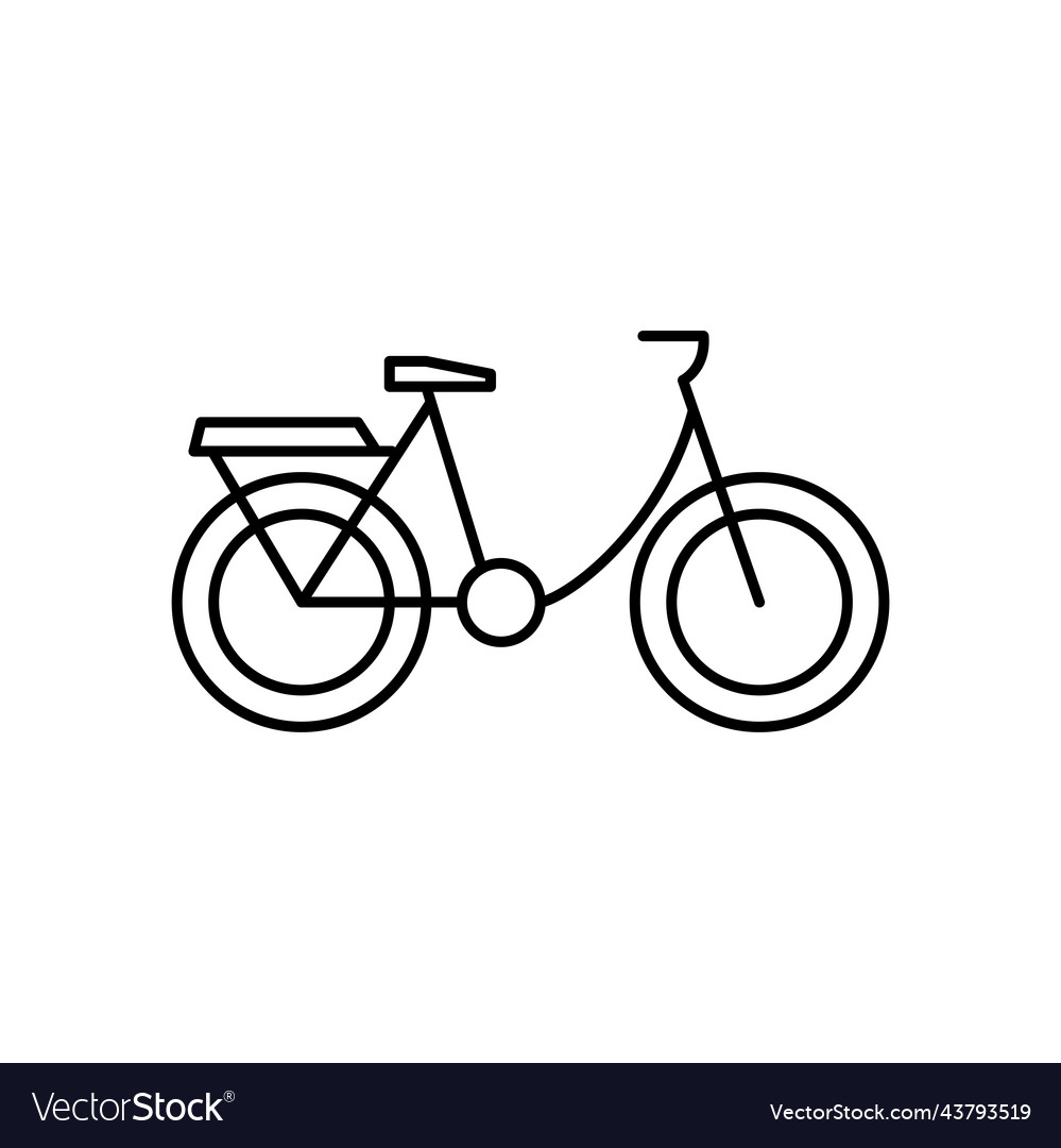 Bike line art icon design template