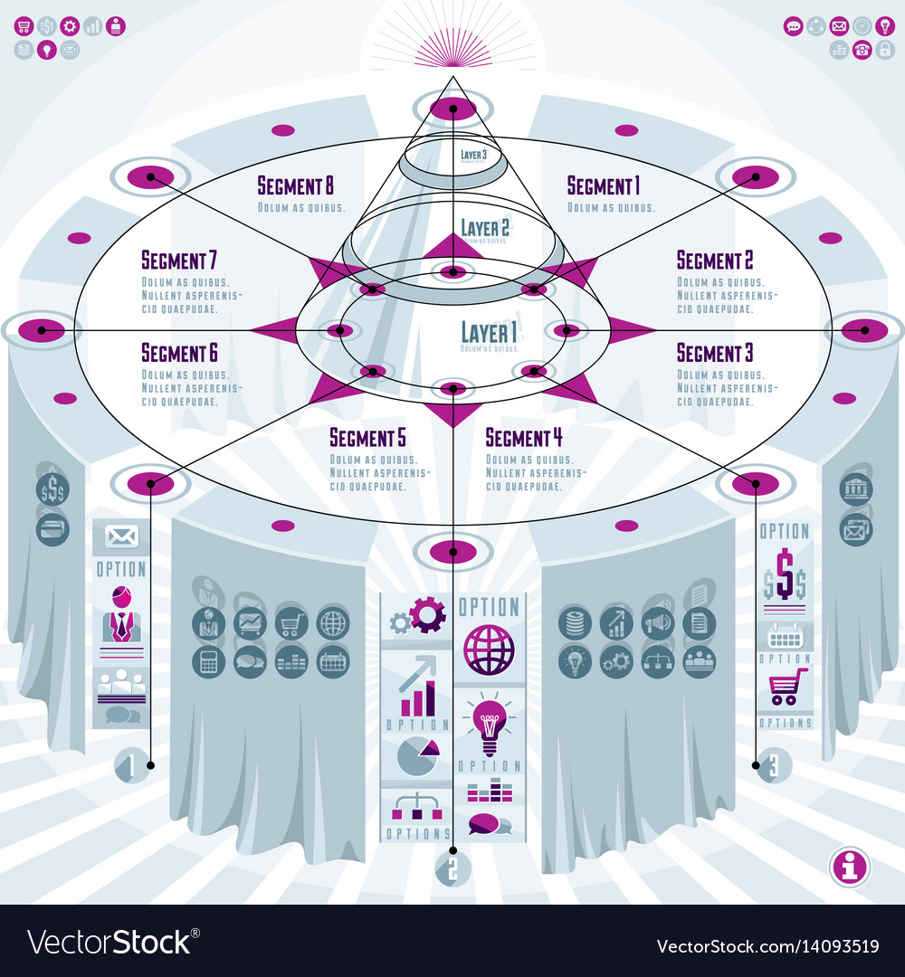 Creative infographics elements concept 3d table