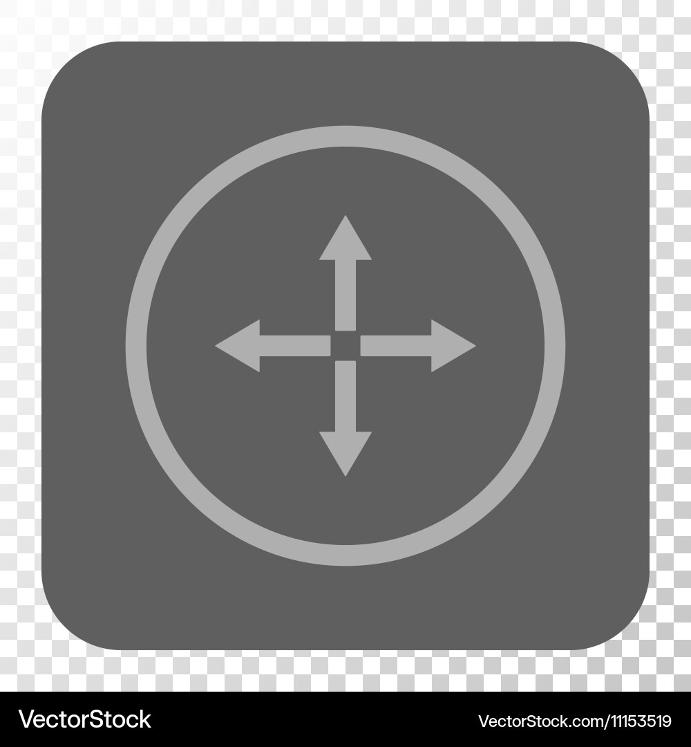 Expand arrows rounded square button Royalty Free Vector