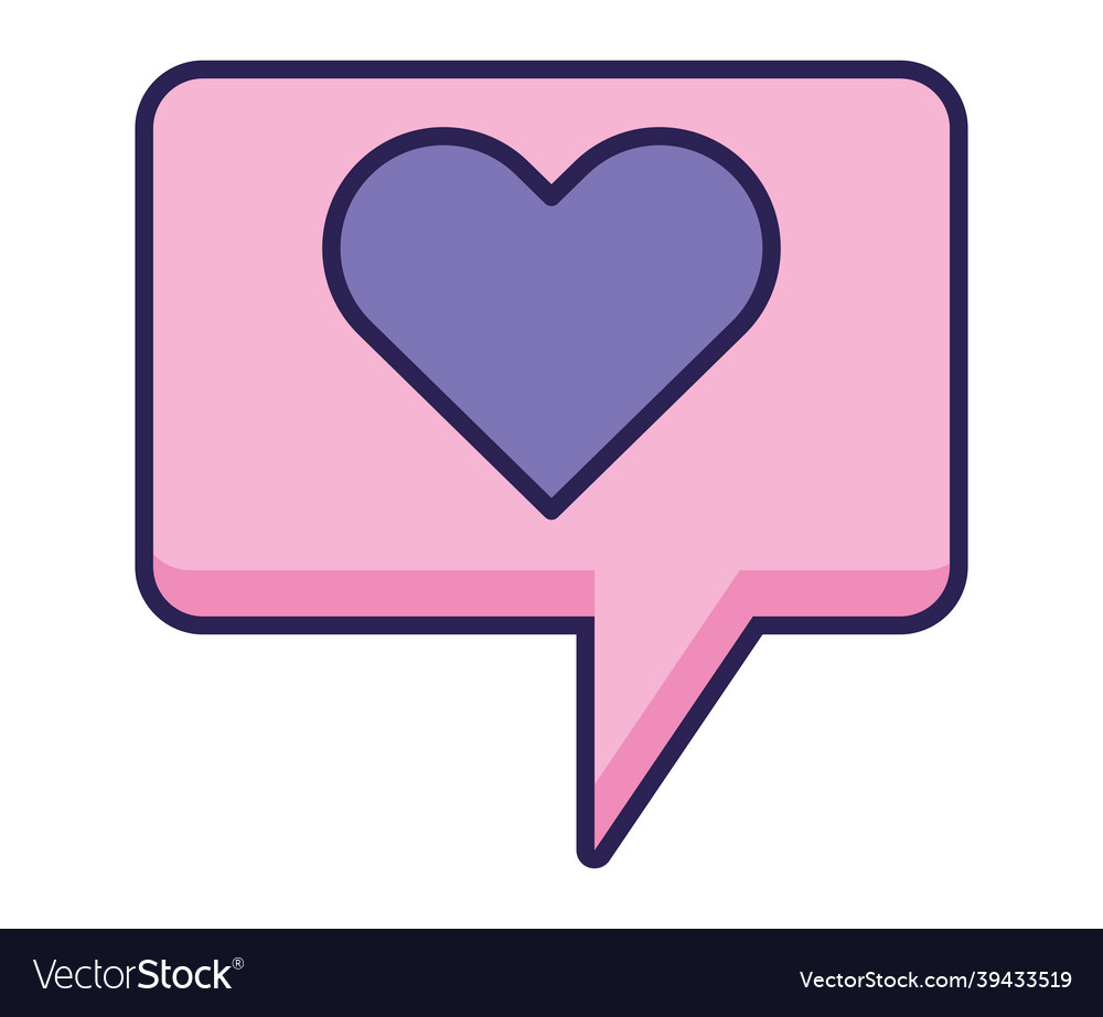 Speech bubble with heart