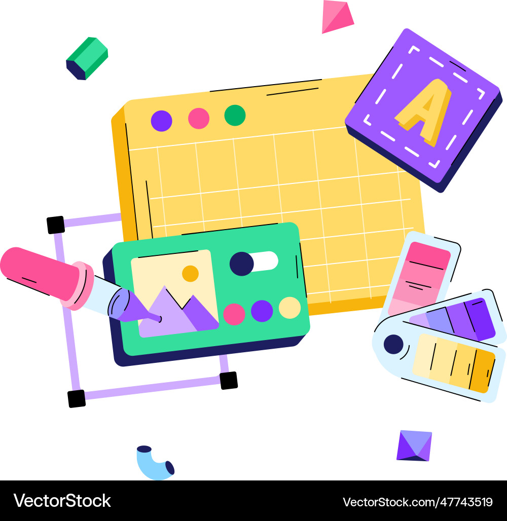 Visual designing Royalty Free Vector Image - VectorStock