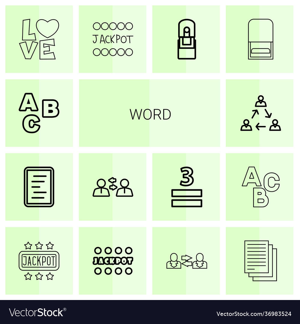 14 word icons