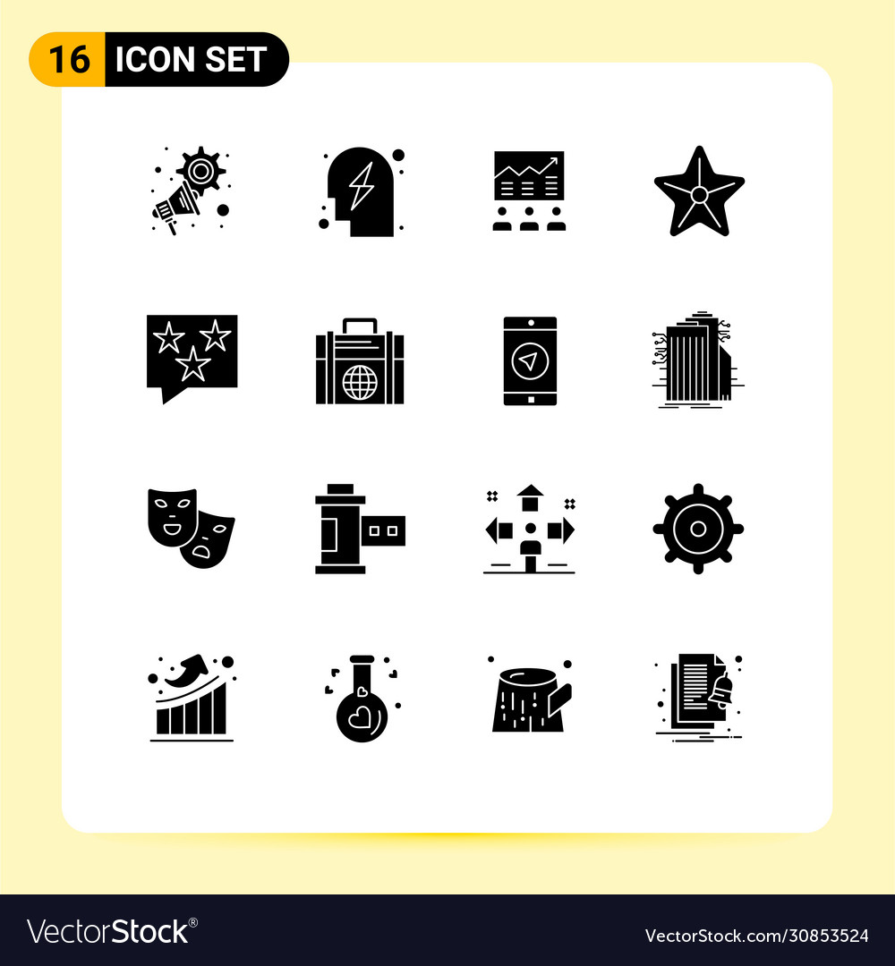 16 creative icons modern signs and symbols