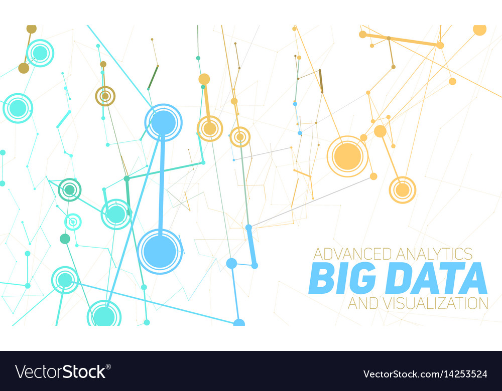 Big data visualization futuristic Royalty Free Vector Image