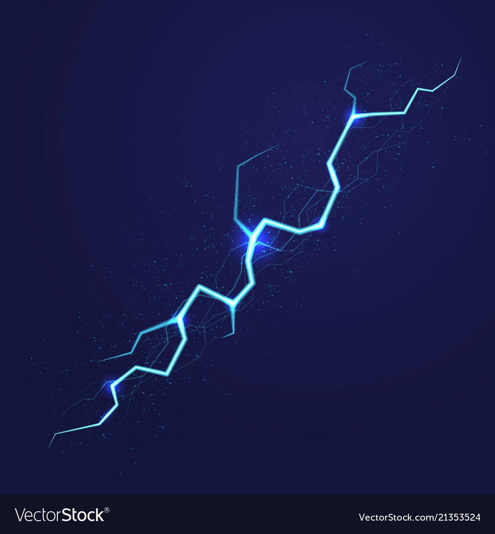Blue lightning background Royalty Free Vector Image