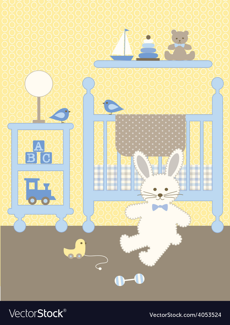 Bunny Nursery Royalty Free Vector Image Vectorstock Bunny Nursery Vector Image