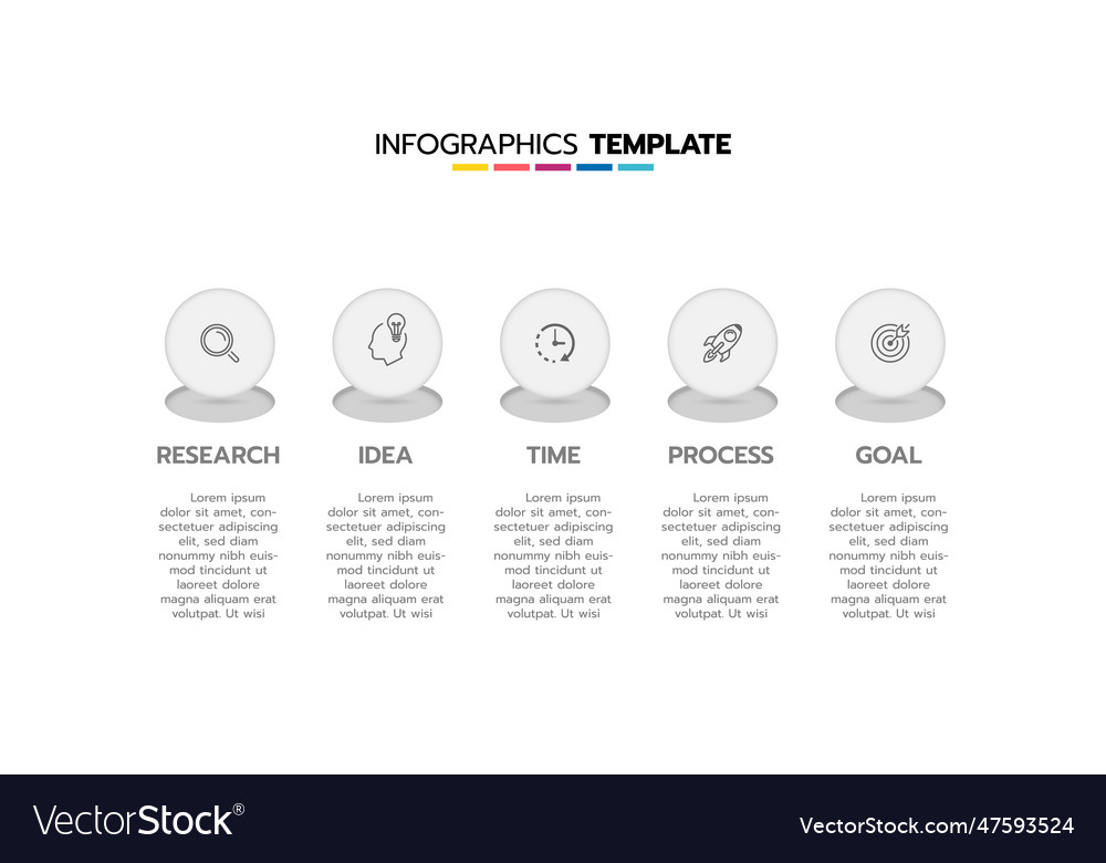 Business infographic template process with simple