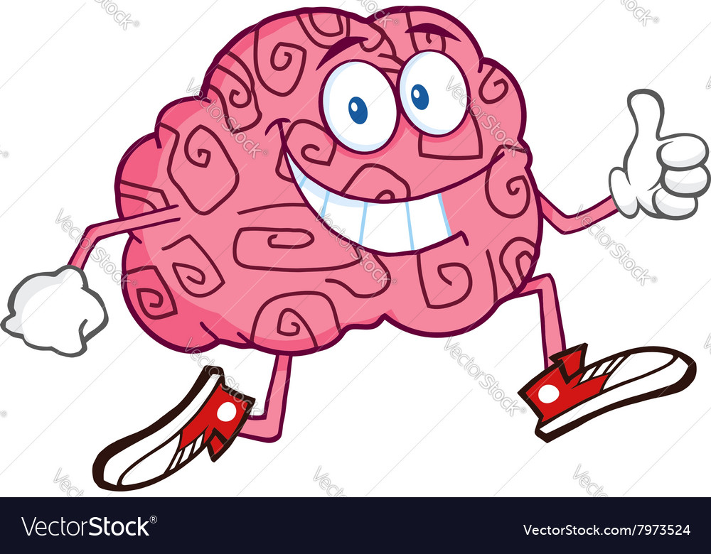 Funny brain cartoon