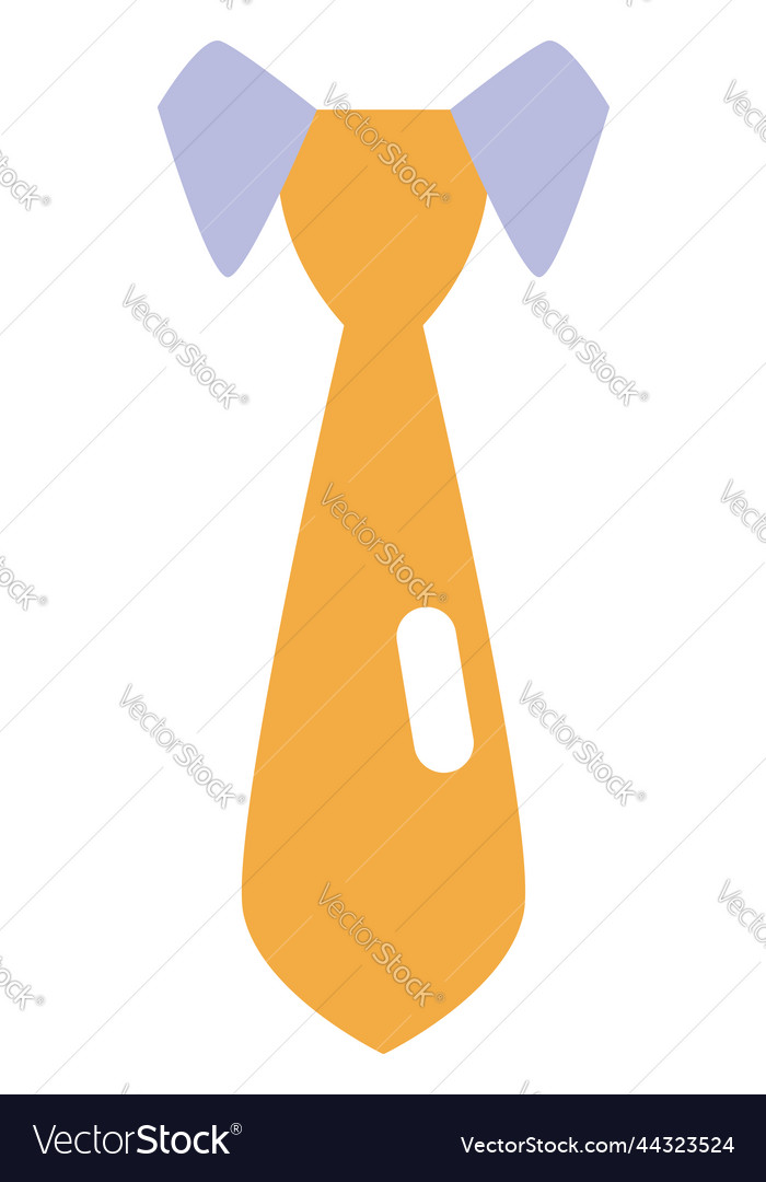 Golden work tie on a white background