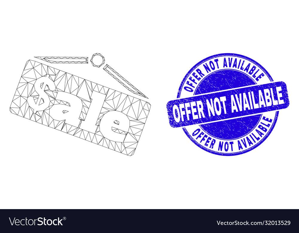 Blue distress offer not available seal and web