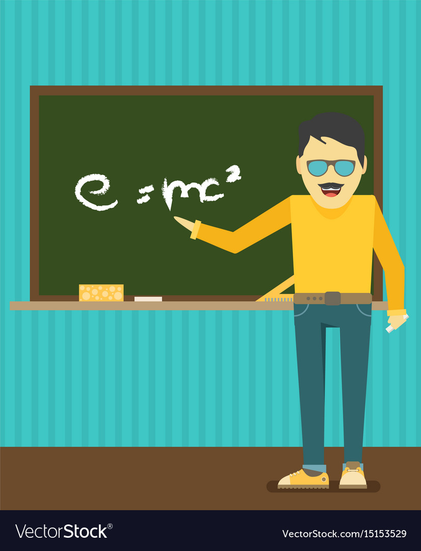 Character - teacher education concept flat style Vector Image