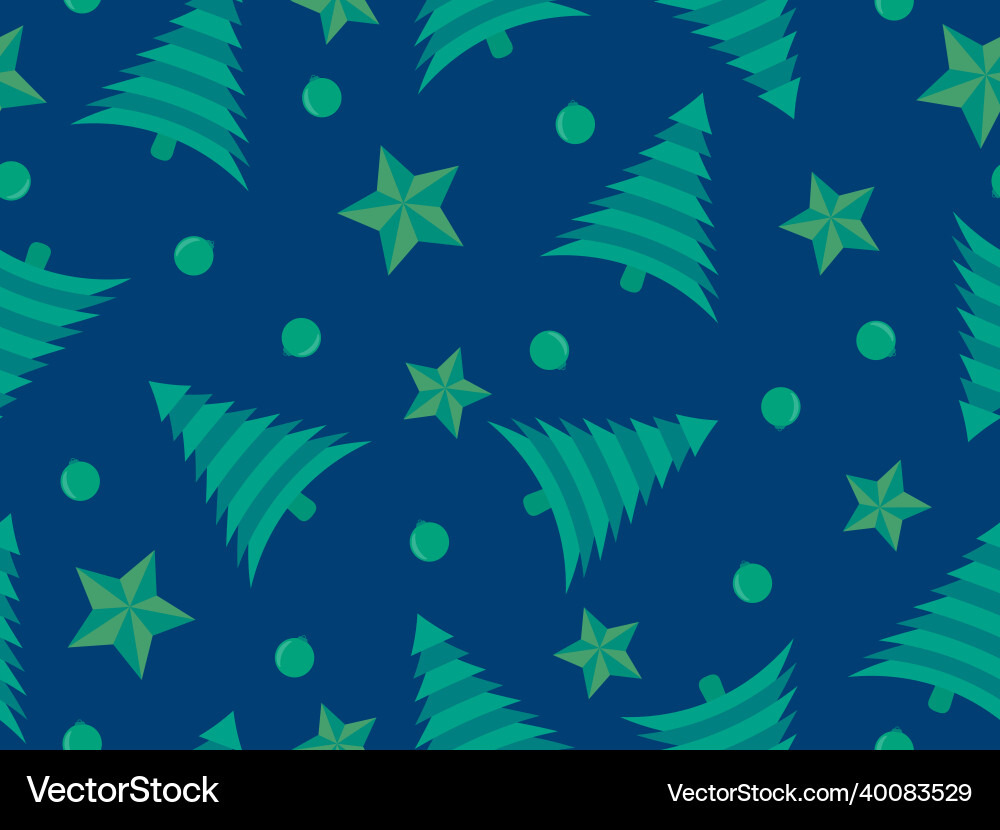 Christmas seamless pattern with trees Royalty Free Vector
