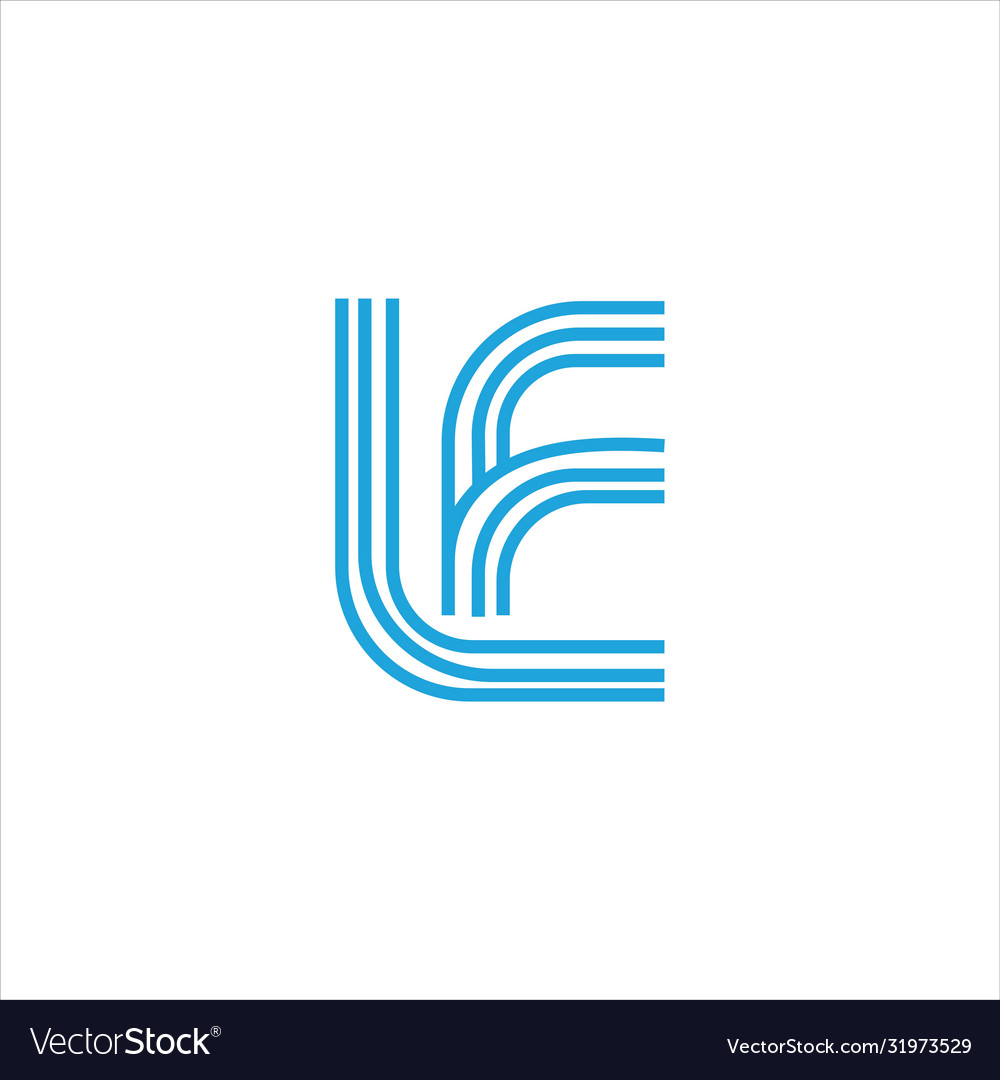 Initial letter lf or fl logo design template Vector Image