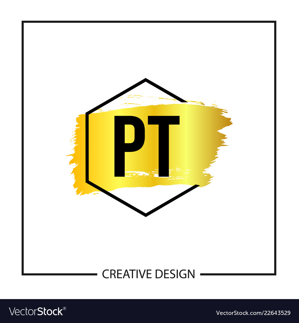 Initial letter pt logo template design