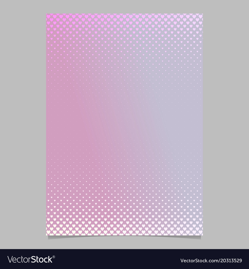 Retro gradient heart pattern flyer template