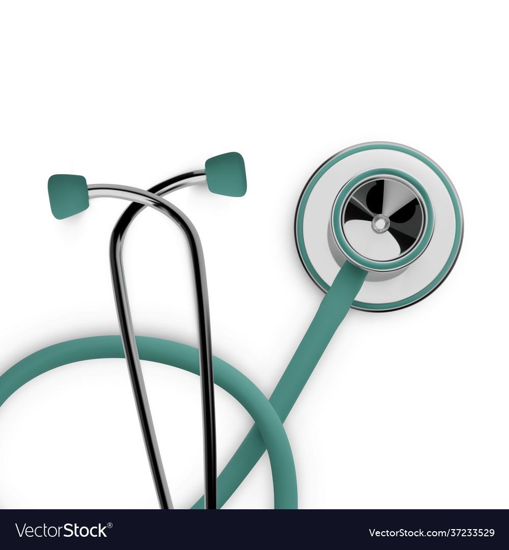 Stothoscope 3d render medical equipment health Vector Image