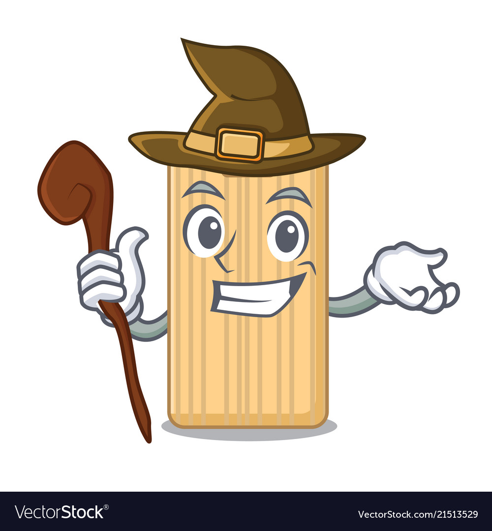 Witch wooden cutting board mascot cartoon