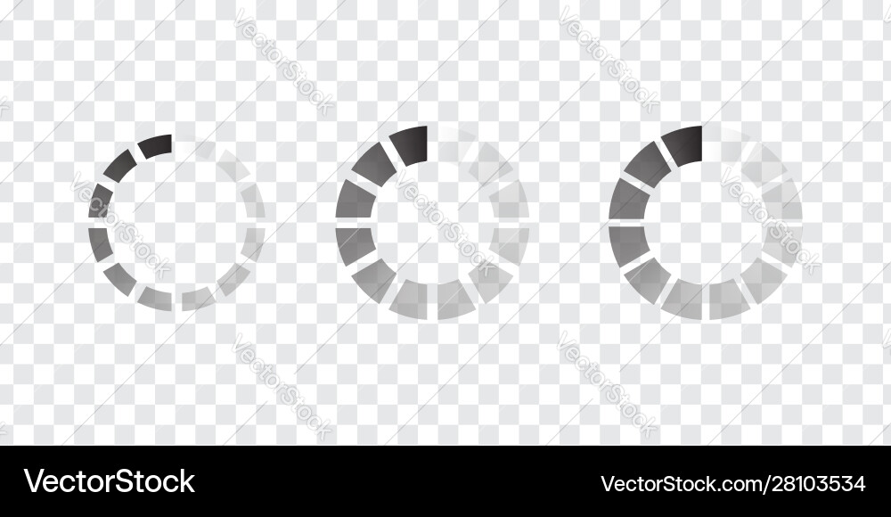 Circle progress bar loader round cyclic icon Vector Image
