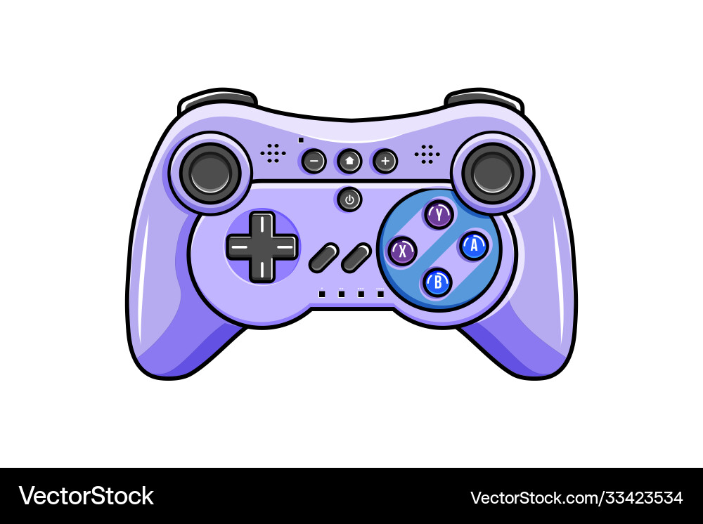 Gaming controller icon isolated wireless gamepad Vector Image