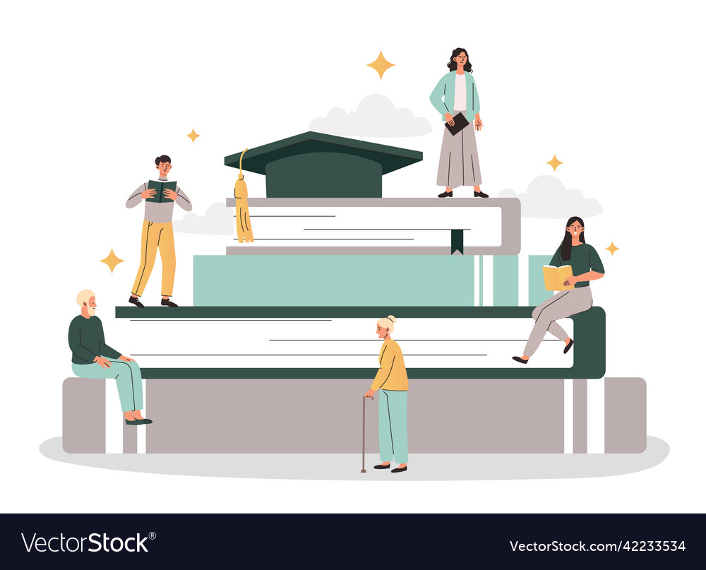 Lifelong learning concept Royalty Free Vector Image