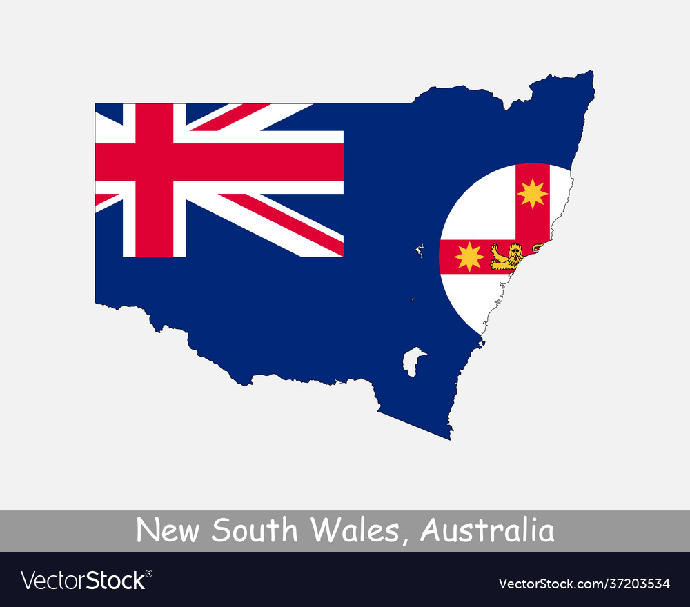 New south wales australia map flag