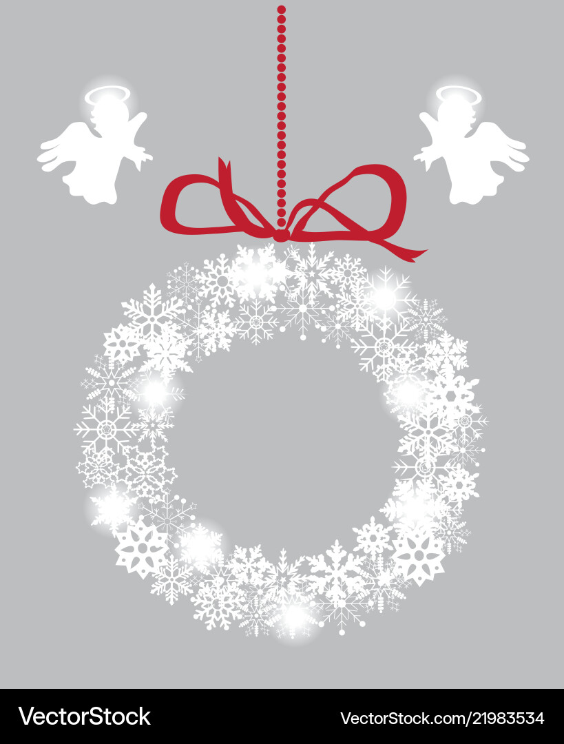 Snowflake wreath Royalty Free Vector Image - VectorStock