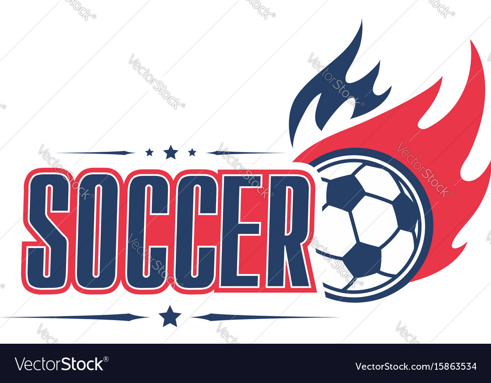 Soccer ball fire football team club icon Vector Image