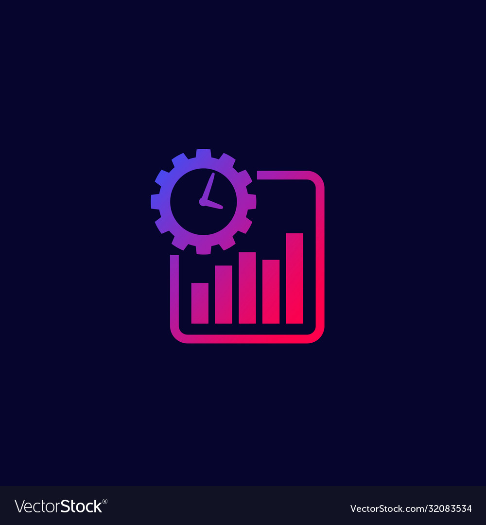 Work productivity growth icon with gradient