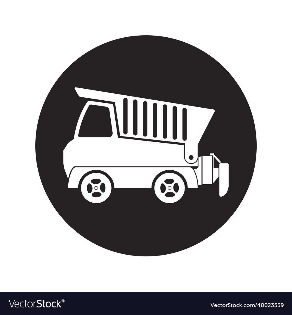 Earthmoving truck icon Royalty Free Vector Image