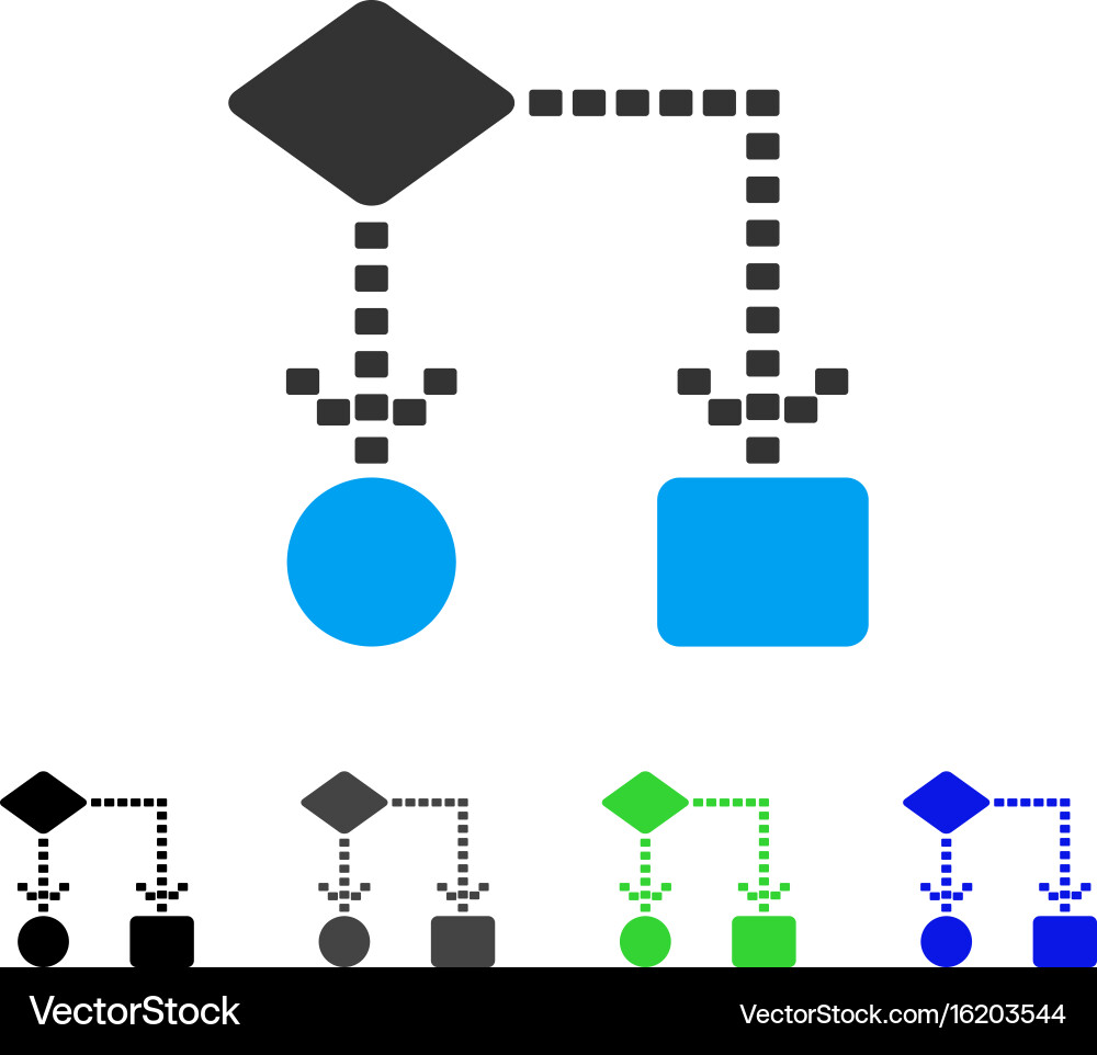 Algorithm scheme flat icon Royalty Free Vector Image