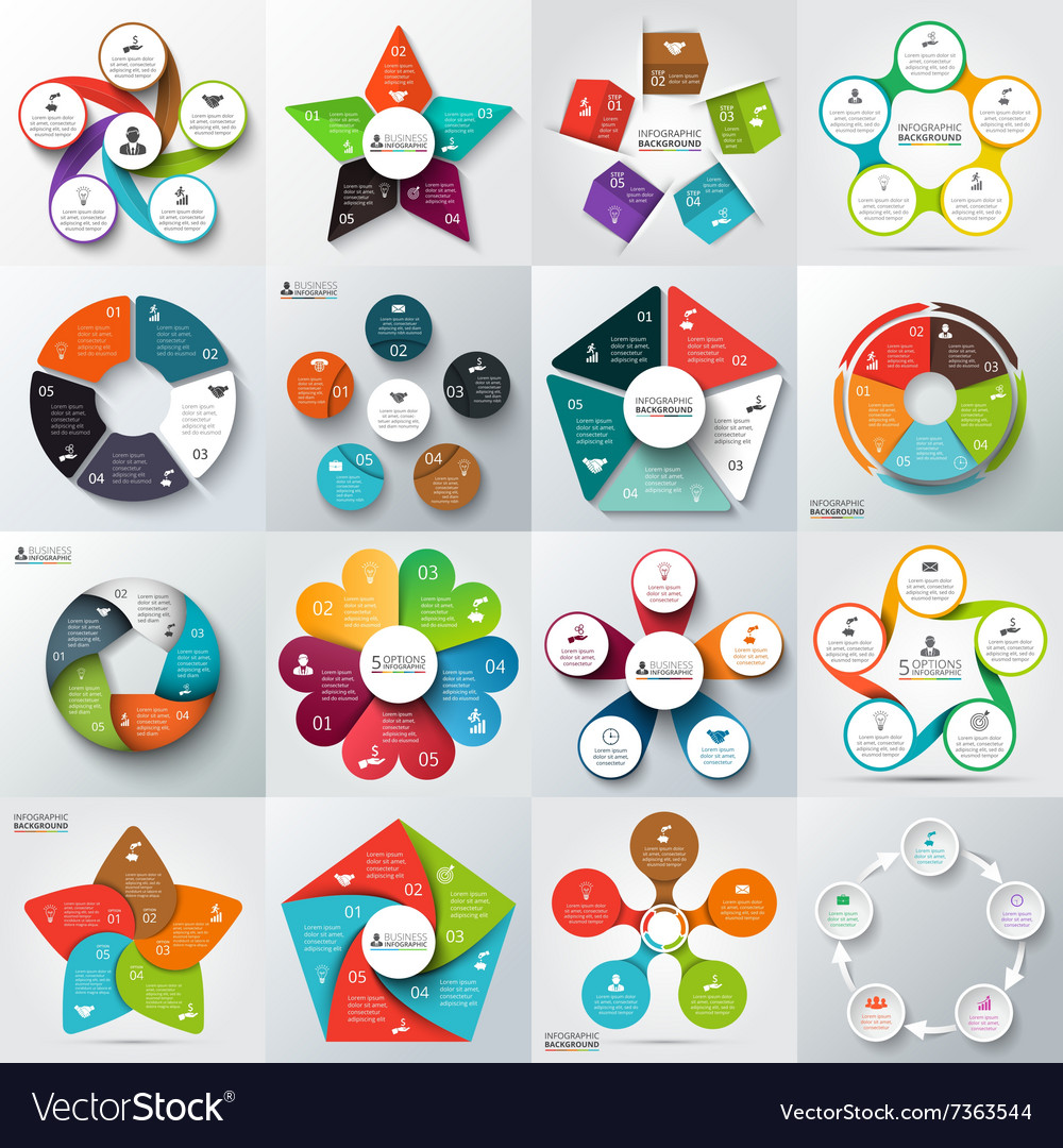 Big set of elements for infographic Royalty Free Vector