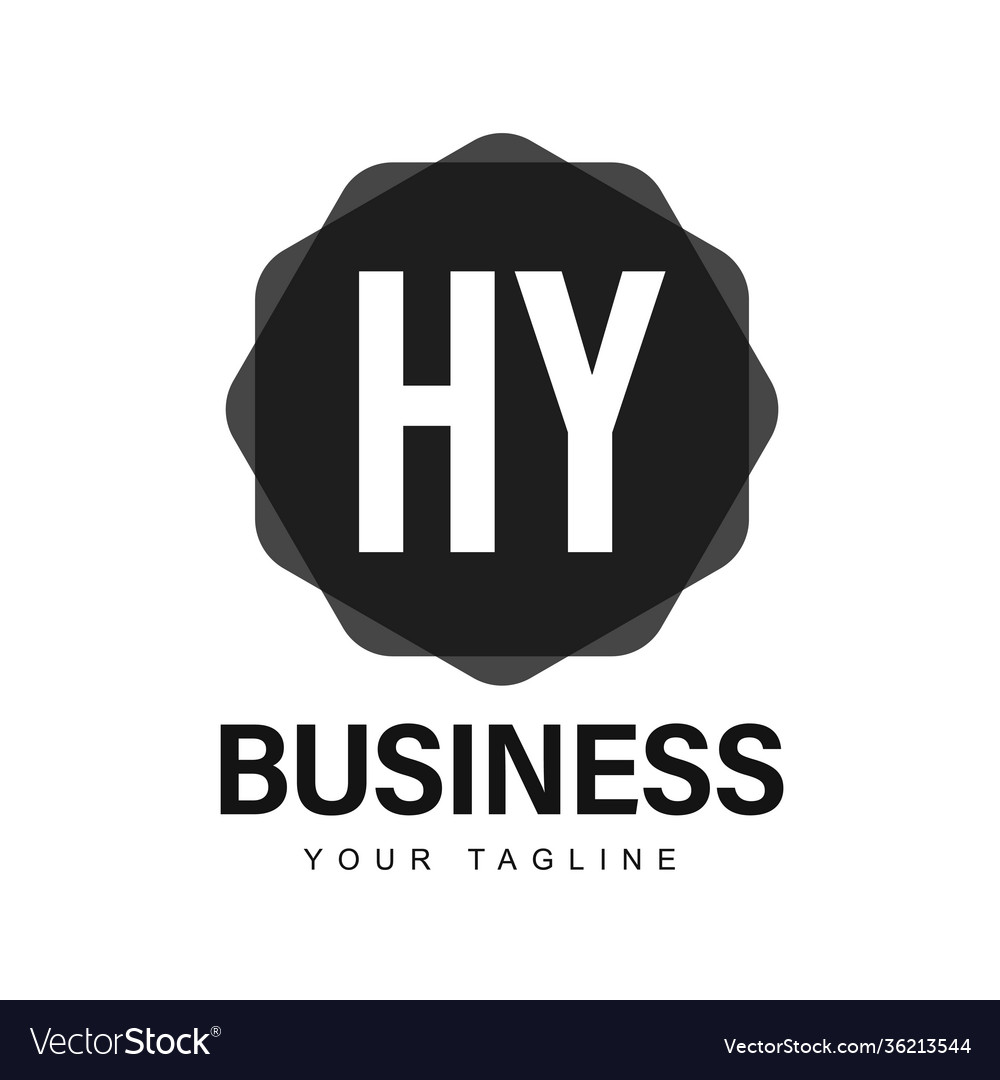 Hy initial a logo design with abstract style