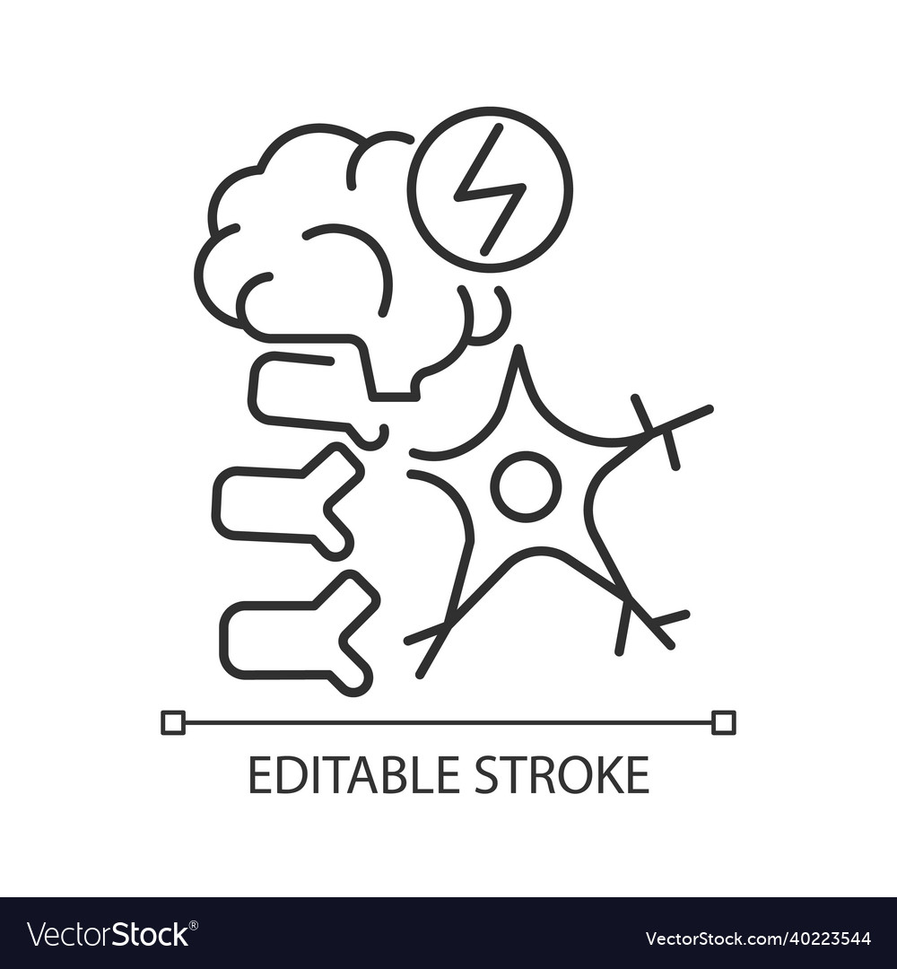 Neuromuscular linear icon Royalty Free Vector Image