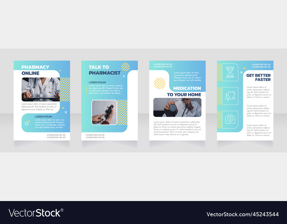 Online pharmacy brochure design with photo