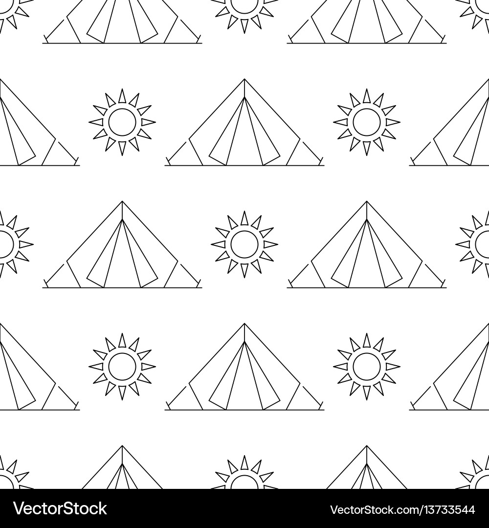 Seamless pattern camping Royalty Free Vector Image