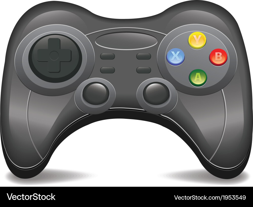 Gamepad black2 Royalty Free Vector Image - VectorStock